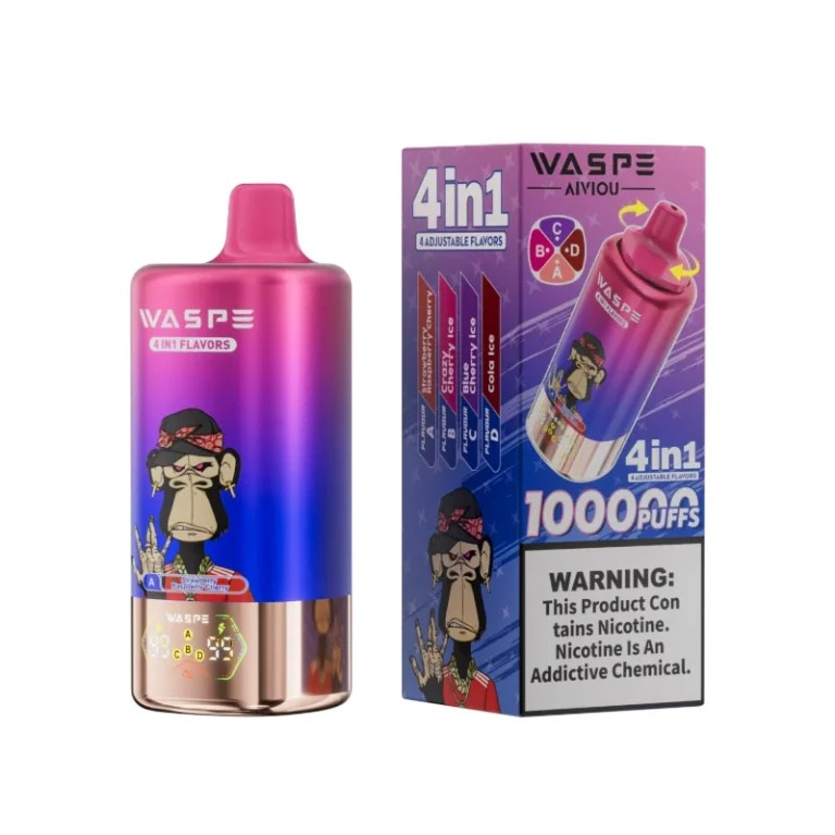 Vaper redondo rosa degradado azul